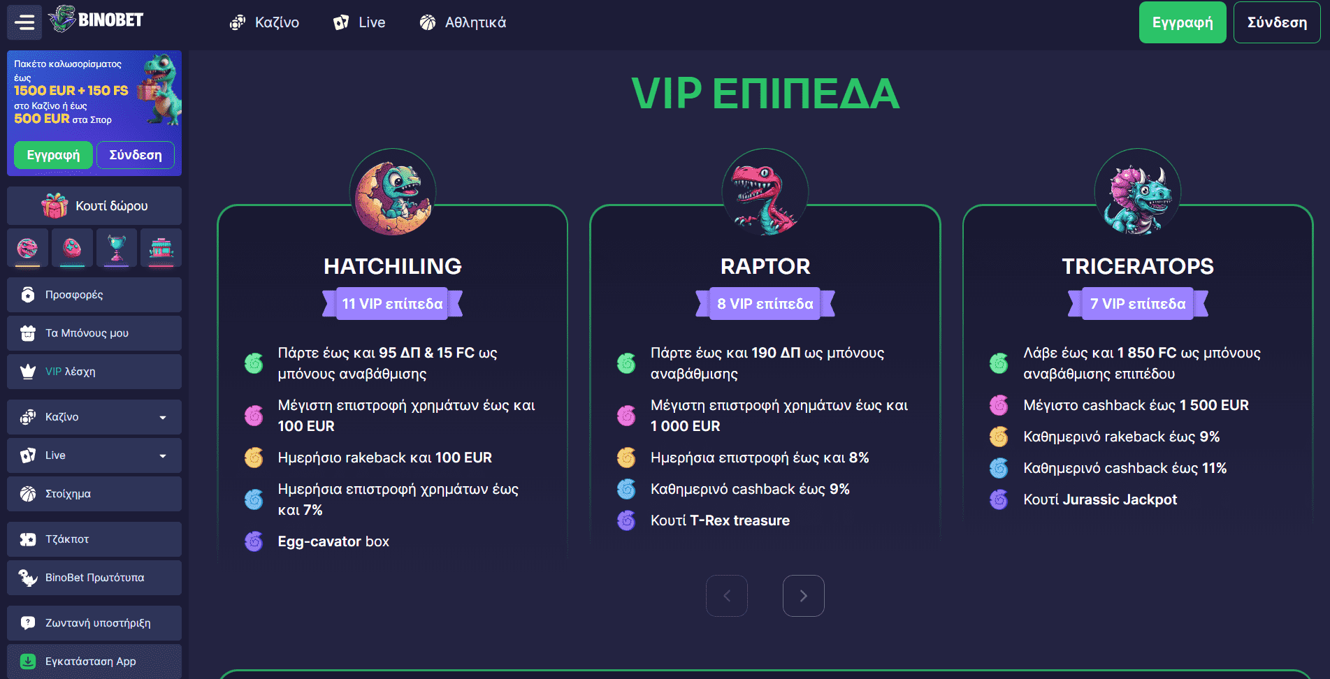 Binobet casino VIP